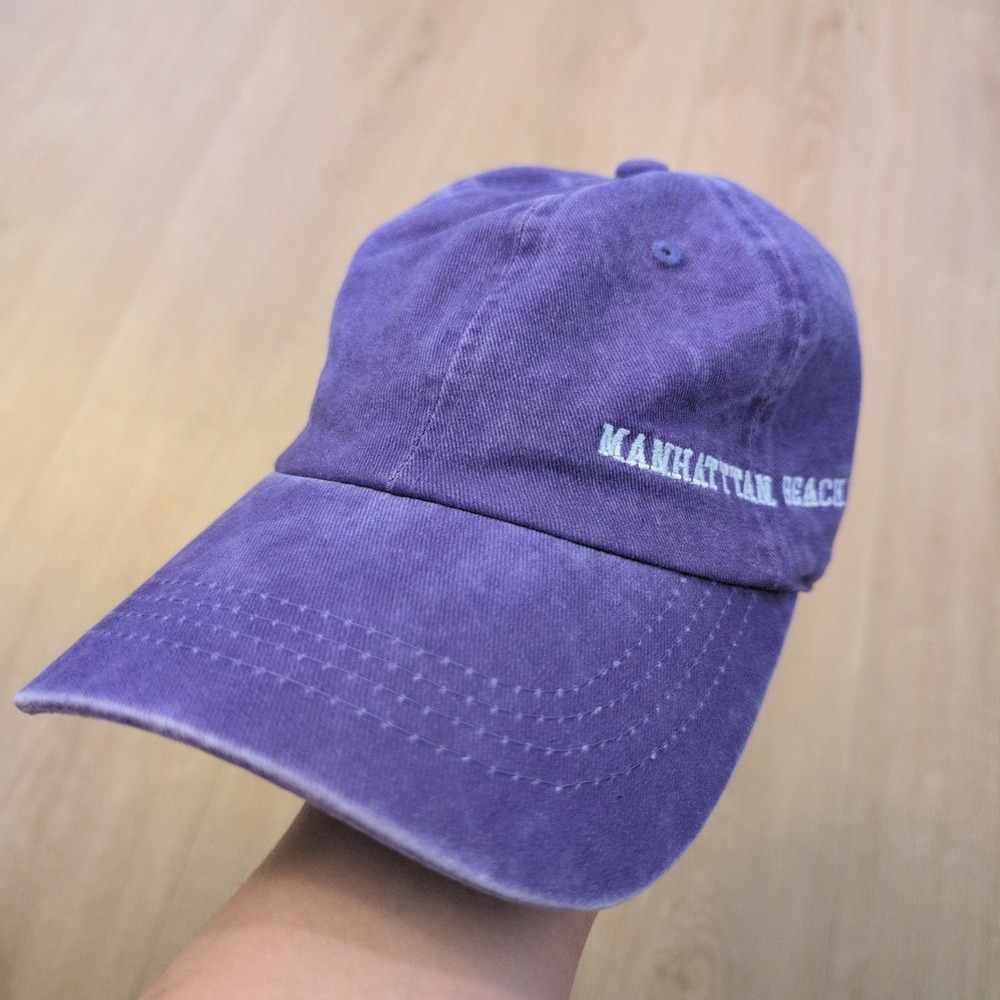 Nissi Caps Manhattan Beach Purple Cotton Adjustable Dad Hat Baseball Cap 1003